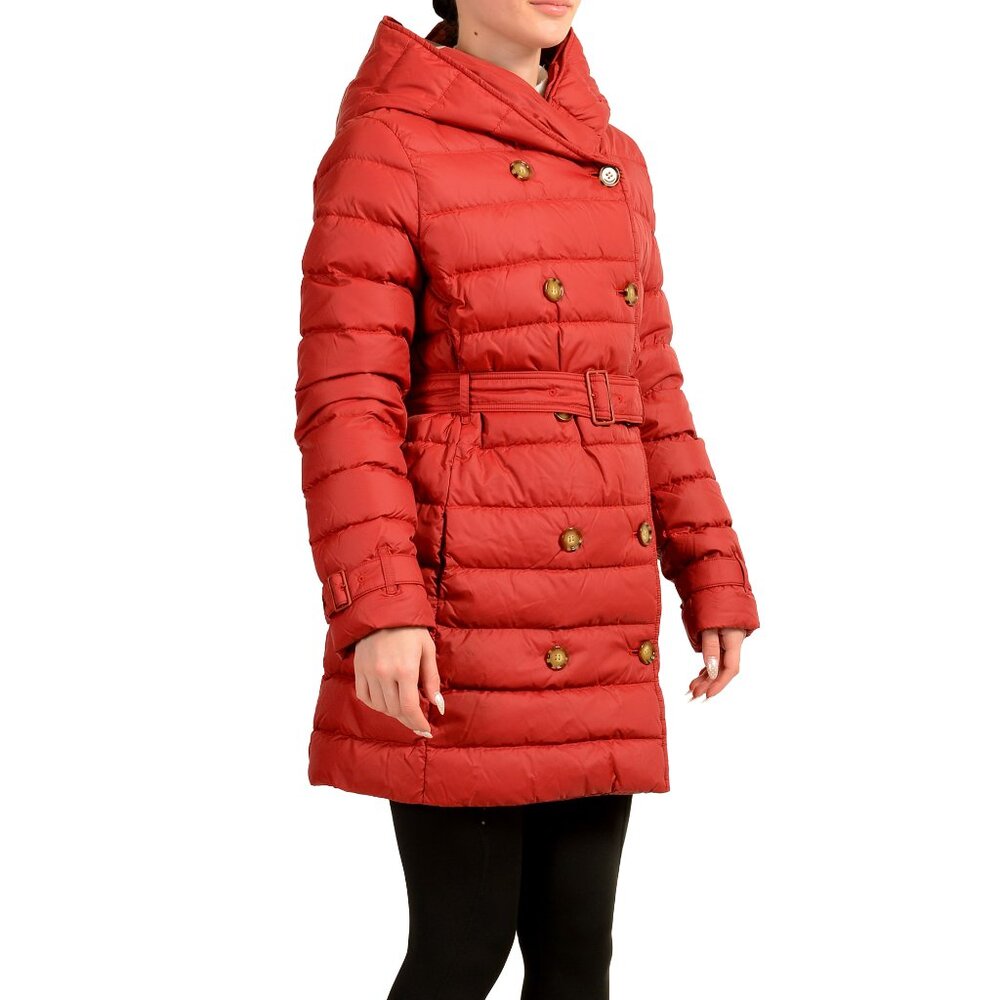 Burberry Women's "WITLEY" Red Quilted Double Breasted Down Jacket US L IT 44 - Picture 2 of 6